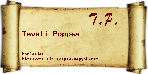 Teveli Poppea névjegykártya